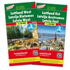 freytag & berndt, freytag & berndt, Freytag-Berndt und Artaria KG, Freytag-Bernd und Artaria KG, Freytag-Berndt und Artaria KG - Freytag & Berndt Auto + Freizeitkarte Lettland, Autokarten Set 1:150.000, Top 10 Tips, 2 Blätter