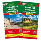 Freytag-Berndt und Artaria KG, Freytag-Bernd und Artaria KG, Freytag-Berndt und Artaria KG - Freytag & Berndt Auto + Freizeitkarte Estland Nord und Süd, Autokarten Set 1:150.000, 2 Bl.