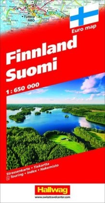  Hallwag Kümmerly+Frey AG, Hallwa Kümmerly+Frey AG, Hallwag Kümmerly+Frey AG - Hallwag Straßenkarte Finnland Suomi 1:650 000 - Road Map, doppelseitig