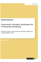 Christian Summerer - Sequentielle verborgene Handlungen bei Vermögensbeschränkung