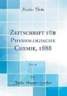 Felix Hoppe-Seyler - Zeitschrift Für Physiologische Chemie, 1888, Vol. 12 (Classic Reprint)