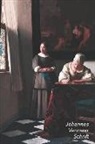 Studio Landro - Johannes Vermeer Schrift: Schrijvende Vrouw met Dienstbode Artistiek Dagboek Ideaal Voor School, Studie, Recepten of Wachtwoorden Stijlvol Notit