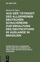 Heinrich Spies - Aus der Tätigkeit des Allgemeinen Deutschen Schulvereins zur Erhaltung des Deutschtums im Auslande in Brasilien