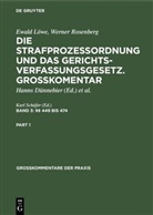 Ewal Löwe, Ewald Löwe, Werner Rosenberg, Hann Dünnebier, Hanns Dünnebier, Joachim Rössler u a... - Ewald Löwe; Werner Rosenberg: Die Strafprozeßordnung und das Gerichtsverfassungsgesetz. Großkomentar - Band 3: §§ 449 bis 474