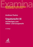 Andreas Paulus, Udo Di Fabio, Victori Guijarro Santos, Victoria Guijarro Santos, Jan-Henr Hinselmann u a, Holger Kremser u a... - Staatsrecht III