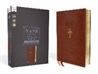 Zondervan - NASB, Thinline Bible, Large Print, Leathersoft, Brown, Red Letter, 1995 Text, Comfort Print