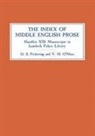 V. M. O'Mara, Veronica O'Mara, O. S. Pickering, Oliver S Pickering, Oliver S. Pickering, V. M. O'Mara... - The Index of Middle English Prose