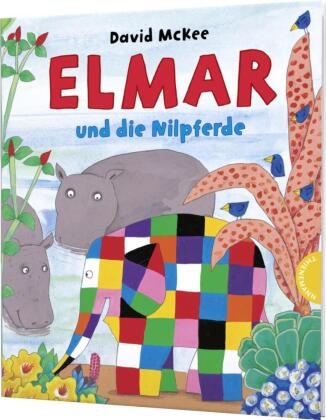 David McKee - Elmar und die Nilpferde - Bilderbuch. Der karierte Elefant als Streitschlichter