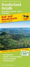 PublicPress Rad- und Wanderkarte Stauferland, Ostalb, Schw&auml;bisch Gm&uuml;nd - Aalen - G&ouml;ppingen