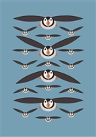 I Like Birds - Flying Puffins A5 Hardback Notebook