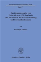 Christoph Schmid - Das Zusammenspiel von Einheitlichem UN-Kaufrecht und nationalem Recht: Lückenfüllung und Normenkonkurrenz.