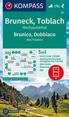 KOMPASS-Karte GmbH, KOMPASS-Karten GmbH, KOMPASS-Karten GmbH, KOMPASS-Karten GmbH - KOMPASS Wanderkarte 57 Bruneck, Toblach, Hochpustertal, Brunico, Dobbiaco, Alta Pusteria 1:50.000