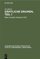Jos Murer, Hans-Joachim Adomatis - Sämtliche Dramen, Teil 1