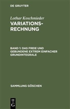 Lothar Koschmieder - Lothar Koschmieder: Variationsrechnung - Band 1: Das freie und gebundene Extrem einfacher Grundintegrale