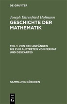 Joseph Ehrenfried Hofmann - Joseph Ehrenfried Hofmann: Geschichte der Mathematik - Teil 1: Von den Anfängen bis zum Auftreten von Fermat und Descartes