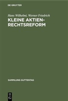 Werner Friedrich, Han Wilhelmi, Hans Wilhelmi - Kleine Aktienrechtsreform