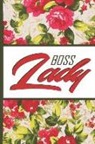 Flowerpower, Robustcreative - Best Mom Ever: Boss Lady Vintage English Red Rose Pretty Waterpaint Blossom 6x9 Inspirational Gifts for Woman