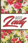 Flowerpower, Robustcreative - Best Mom Ever: Boss Lady Vintage English Red Rose Pretty Waterpaint Blossom 6x9 Inspirational Gifts for Woman