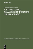 Christine Brooke-Rose - A Structural Analysis of Pound's Usura Canto
