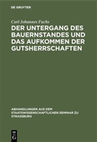 Carl Johannes Fuchs - Der Untergang des Bauernstandes und das Aufkommen der Gutsherrschaften