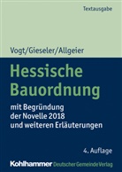 Erich Allgeier, Karolin Gieseler, Karoline Gieseler, Susann Vogt, Susanne Vogt - Hessische Bauordnung