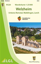 Landesamt für Geoinformation und Landentwicklung Baden-Württemberg, Lg, LGL - Topographische Wanderkarte Baden-Württemberg Welzheim