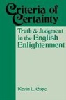 Kevin L Cope, Kevin L. Cope - Criteria of Certainty