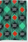 WAX besticktes Notizheft klein Motiv Rote Karos, blanko