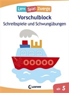 Yayo Kawamura, Loewe Lernen und Rätseln - LernSpielZwerge, Vorschulblock - Schreibspiele und Schwungübungen