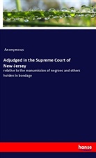 Anonymous - Adjudged in the Supreme Court of New-Jersey