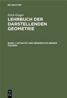 Erich Geyger - Erich Geyger: Lehrbuch der darstellenden Geometrie - Band 1: Affinität und Perspektive ebener Figuren