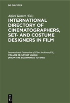 Natalija Cemodanova, International Federation of Film Archives, Alfred Krautz - International Directory of Cinematographers, Set- and Costume Designers in Film - Volume 13: Soviet Union (from the beginnings to 1991)