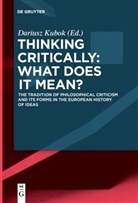 Darius Kubok, Dariusz Kubok - Thinking Critically: What Does It Mean?
