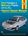 John Haynes, Haynes Publishing - Ford Tempo & Mercury Topaz all 2WD petrol (1984-1994) Haynes Repair Manual (USA)