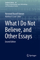 Norwood Russell Hanson, Matthe D Lund, Matthew D Lund, Matthew D. Lund, Stephen Toulmin, Harry Woolf - What I Do Not Believe, and Other Essays