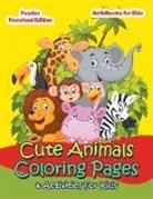 Activibooks For Kids - Cute Animals Coloring Pages & Activities For Kids - Puzzles Preschool Edition