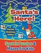 Activibooks For Kids - Santas Here! Spot It Puzzles & Mazes For Kids - Puzzles Christmas Edition