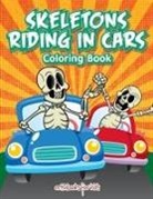 Activibooks For Kids - Skeletons Riding in Cars Coloring Book