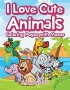 Activibooks For Kids - I Love Cute Animals Coloring Pages with Mazes