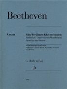 Ludwig van Beethoven, Norbert Gertsch, Murray Perahia - Ludwig van Beethoven - Fünf berühmte Klaviersonaten