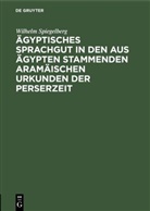 Wilhelm Spiegelberg - Ägyptisches Sprachgut in den aus Ägypten stammenden aramäischen Urkunden der Perserzeit