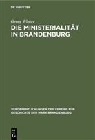 Georg Winter - Die Ministerialität in Brandenburg
