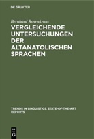 Bernhard Rosenkranz - Vergleichende Untersuchungen der altanatolischen Sprachen