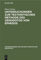 Klaus Nickau - Untersuchungen zur textkritischen Methode des Zenodotos von Ephesos