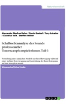 Deni Gaebel, Denis Gaebel, Tony Lakatos, Alexander Marku Rehm, Alexander Markus Rehm, Claudius Valk... - Schallwellenanalyse des Sounds professioneller TenorsaxophonspielerInnen. Teil 6