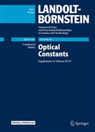 Christian Wohlfarth, M D Lechner, M. D. Lechner - Optical Constants