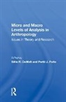 Pertti J Pelto, Billie R. Dewalt, Pertti J. Pelto - Micro and Macro Levels of Analysis in Anthropology