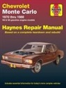John Haynes, Haynes Publishing - Chevrolet Monte Carlo (70 - 88)