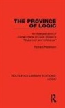 Richard Robinson, Richard (University of Birmingham Robinson - Province of Logic