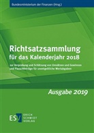 Bundesministerium der Finanzen (BMF), Bundesministeriu der Finanzen, Bundesministerium der Finanzen - Richtsatzsammlung für das Kalenderjahr 2018